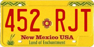 NM license plate 452RJT