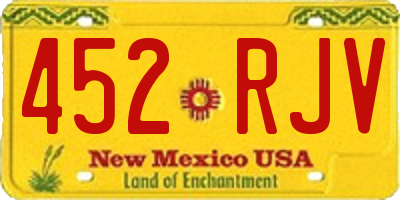 NM license plate 452RJV