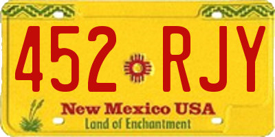 NM license plate 452RJY