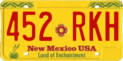 NM license plate 452RKH