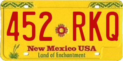 NM license plate 452RKQ
