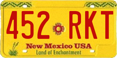 NM license plate 452RKT