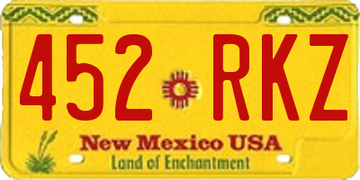 NM license plate 452RKZ