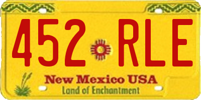 NM license plate 452RLE