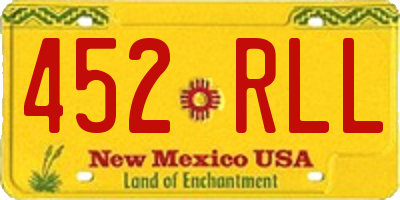 NM license plate 452RLL