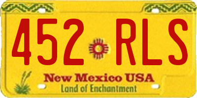NM license plate 452RLS