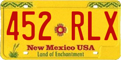 NM license plate 452RLX