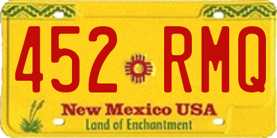 NM license plate 452RMQ