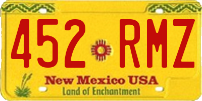 NM license plate 452RMZ