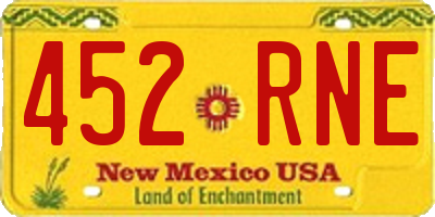 NM license plate 452RNE