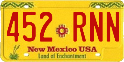 NM license plate 452RNN