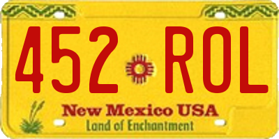 NM license plate 452ROL