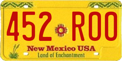 NM license plate 452ROO