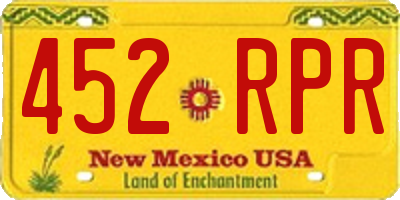 NM license plate 452RPR