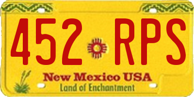 NM license plate 452RPS