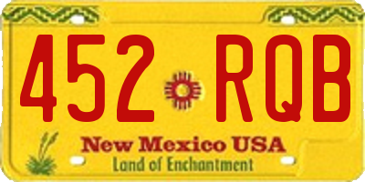 NM license plate 452RQB