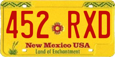 NM license plate 452RXD