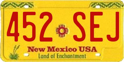 NM license plate 452SEJ