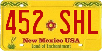NM license plate 452SHL