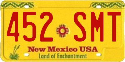 NM license plate 452SMT