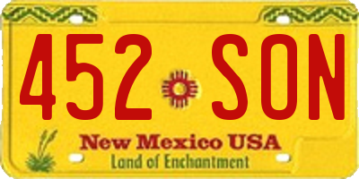NM license plate 452SON