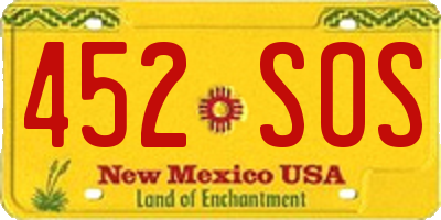 NM license plate 452SOS