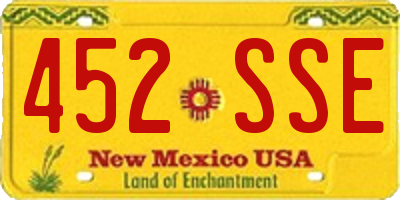 NM license plate 452SSE