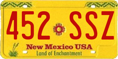 NM license plate 452SSZ