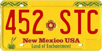 NM license plate 452STC