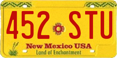 NM license plate 452STU