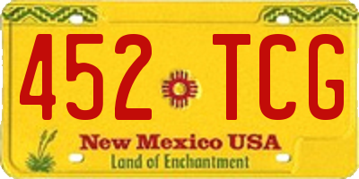 NM license plate 452TCG