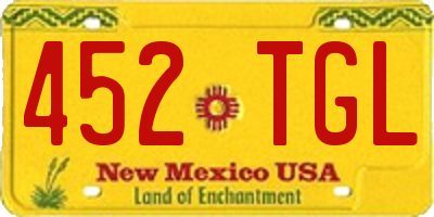NM license plate 452TGL