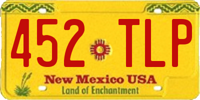 NM license plate 452TLP