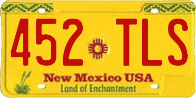 NM license plate 452TLS