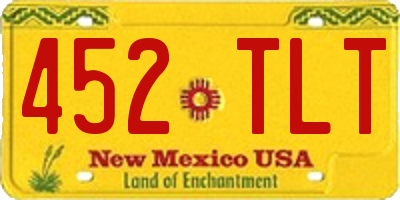 NM license plate 452TLT