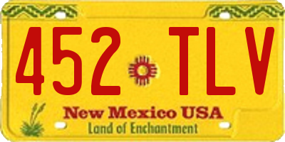 NM license plate 452TLV