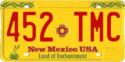 NM license plate 452TMC