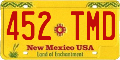 NM license plate 452TMD