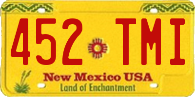 NM license plate 452TMI