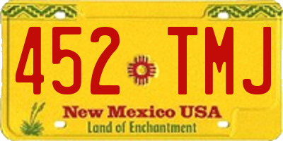 NM license plate 452TMJ