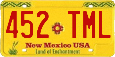 NM license plate 452TML
