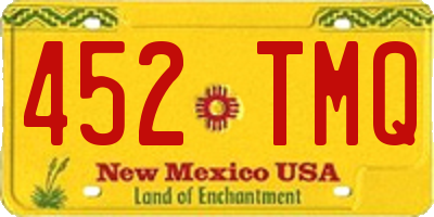 NM license plate 452TMQ