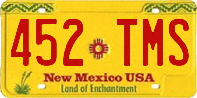 NM license plate 452TMS
