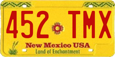 NM license plate 452TMX