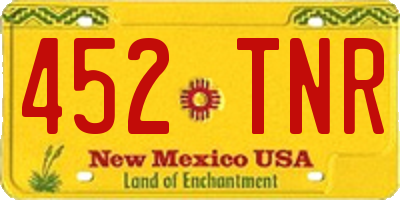 NM license plate 452TNR