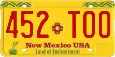 NM license plate 452TOO