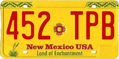 NM license plate 452TPB