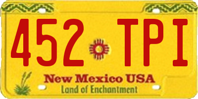 NM license plate 452TPI