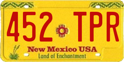NM license plate 452TPR