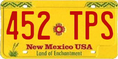 NM license plate 452TPS